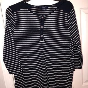 Chaps striped blouse‼️BOGO‼️